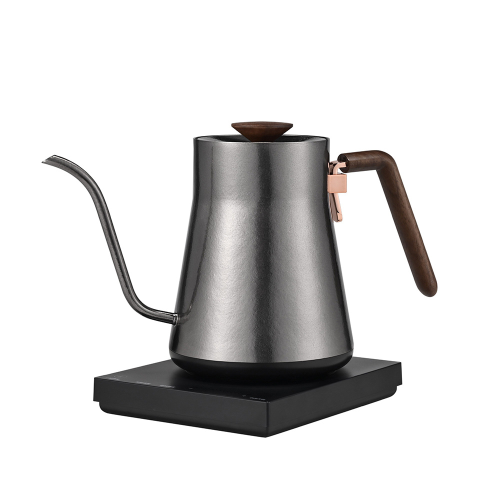 Ruqi premium titanium kettle, new household model, with spout, flow control, and temperature control, for pour-over coffee. - Image 4